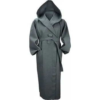 Pánský župan ARTG Župan Robezz s kapucí – vaflová struktura, lehký a savý Barva: Šedá grafitová, Velikost: L/XL AR028