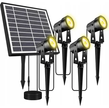 Venkovní osvětlení SOLÁRNÍ LAMPA VENKOVNÍ ZAPICHOVACÍ VODĚODOLNÁ DO ZAHRADY NA TERASU 4 KUSY