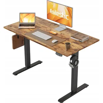 POČÍTAČOVÝ STŮL S NASTAVITELNOU VÝŠKOU, HNĚDO-ČERNÝ