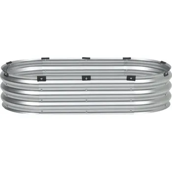 Obraz VEVOR Vyvýšený záhon oválný kovový 119,5x58,5x27CM stříbrný