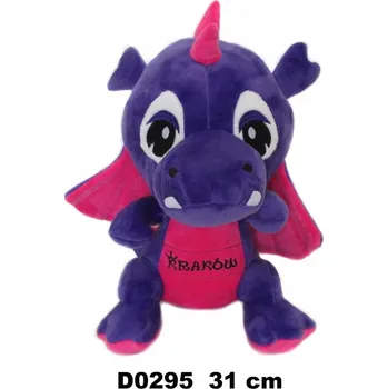 plyšák Plyšová Hračka Drak dinosaurus Krakov fialová - 31 cm