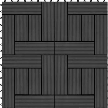 Terasové prkno Terasové dlaždice, 22 ks, 30 x 30 cm, 2 m2, WPC,