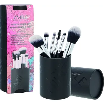 Kosmetický štětec ZMILE COSMETICS Your Utensilo kosmetické štětce v tubě pro ženy kosmetické štětce 6 ks + pouzdro