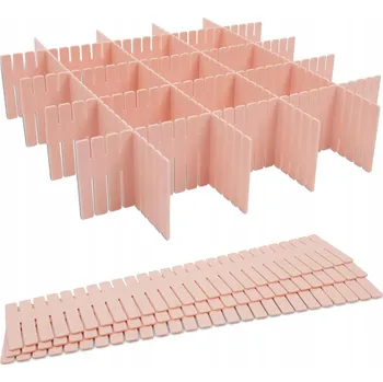 Obraz ORGANIZÉR DO ŠUPLÍKU ZÁSUVKOVÝ DĚLIČ PŘIHRÁDKA ODDĚLOVAČ PLASTOVÉ PŘEPÁŽKY 8X