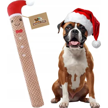 Hračka pro psa Hračka pro psy VÁNOČNÍ ŠUSTÍCÍ dlouhý PERNÍČEK
