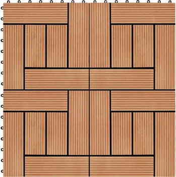 Terasové prkno Terasové dlaždice, 22 ks, 30 x 30 cm, 2 m2, WPC,