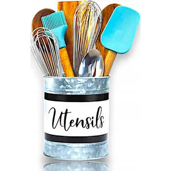 HOME DESIGNS RUSTIKÁLNÍ OCELOVÝ DRŽÁK / ORGANIZÉR NA KUCHYŇSKÉ NÁČINÍ