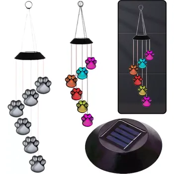 Venkovní osvětlení Solární zahradní LED svítidlo Psi tlapky