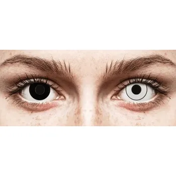 Kontaktní čočky Sada BAREVNÉ roční ČOČKY ČERNÉ BÍLÉ Halloween ČERNO-BÍLÉ bez dioptrií