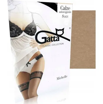 Dámské punčochy Gatta Samodržící punčochy tenké 8 DEN elegantní Michelle 4 daino 3/4