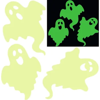 Samolepicí dekorace na vozidlo NÁLEPKA na auto | DUCHOVÉ SVÍTÍCÍ VE TMĚ HALLOWEEN x3