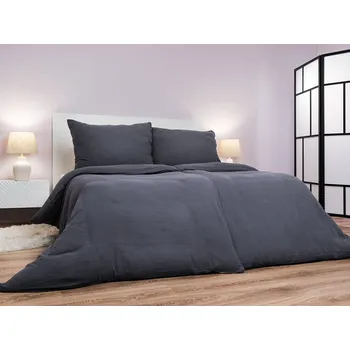 Povlečení Povlečení mušelín Šedé 140x200, 70x90 cm