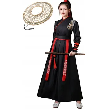 Karnevalový kostým TRADIČNÍ ČÍNSKÝ ODĚV HANFU kostým KIMONO JAPONSKÝ STYL GEJŠA r160 + KLOBOUK