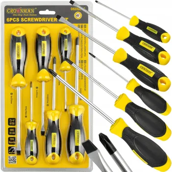 Šroubovák Sada šroubováků 6 ks CR-V s magnetem a ergonomickými rukojeťmi