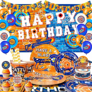 Party dekorace SADA DEKORACÍ NA PÁRTY VE STYLU DART WAR PRO CHLAPCE DĚTI 170 KS