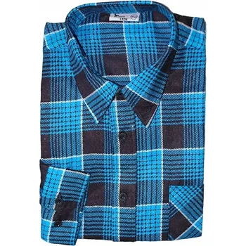 Pánská košile Flanelová košile modrá