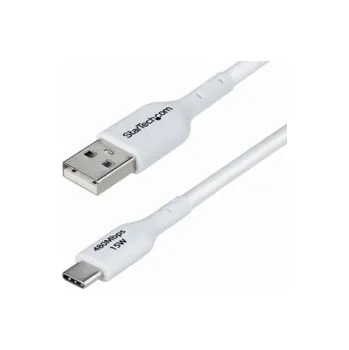 Datový kabel StarTech.com 3m (9.8ft) White USB-A to USB-C Charging Cable/Cord, M/M - USB kabel - USB (M) do USB-C (M) - USB 2.0 - 3 A - 3 m - neobsahuje halogen, pasivní, nabíjení a synchronizace, USB Fast Charge