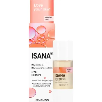 Péče o oční okolí ISANA Love Your Skin Kofeinové sérum pod oči s guaranou a betainem 15 ml