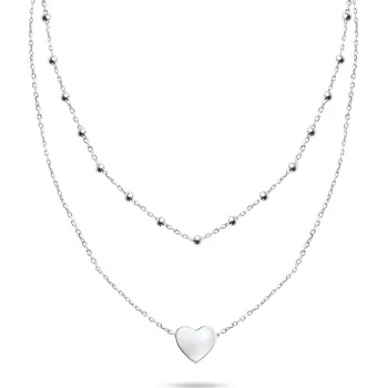 Náhrdelník Brilio Silver Originální dvojitý stříbrný náhrdelník NCL63W + 2 měsíce na vrácení zboží