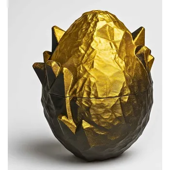 Svíčkománie3D 3D malé krystalové vajíčko z 3D tiskárny Zlato-černá