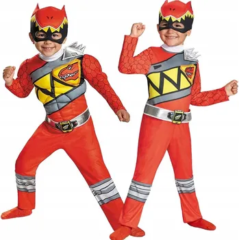Karnevalový kostým KOSTÝM PŘEVLEK POWER RANGERS DINO CHARGE NA KARNEVALOVÝ BÁL 134-140 CM