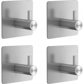 Věšák 4x SAMOLEPICÍ VĚŠÁK NA RUČNÍK DO KUCHYNĚ STŘÍBRNÝ MAT LOFT 3M