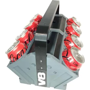 Stojan na víno Motor V8 na plechovky Barva: Šedá