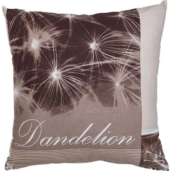 Povlečení Povlak na polštář bavlna Pampelišky 3D hnědé 50x70 cm