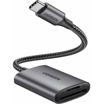 Čtečka paměťových karet UGREEN Čtečka karet SD/TF Ugreen CM401 USB C 5 Gb/s – šedá