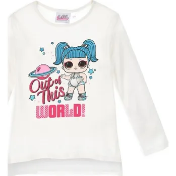 Sun City Dívčí tričko LOL planeta dlouhý rukáv Barva: Bílá, Velikost: 116