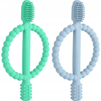 KOUSÁTKA PRO DĚTI SILIKONOVÁ HRAČKA PRO ZKLIDNĚNÍ PROŘEZÁVÁNÍ ZOUBKŮ PRO NOVOROZENCE