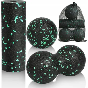 VÁLEC ROLLER NA PILATES JÓGU PRO POSÍLENÍ SVALŮ MASÁŽNÍ MÍČEK 3V1