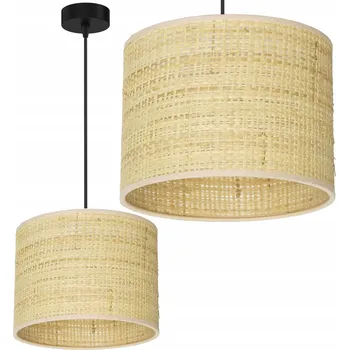 ZÁVĚSNÁ LAMPA 1ŽÁROVKOVÁ STROPNÍ STÍNIDLO BOHO RATANOVÁ ČESKÁ VÝROBA E27 LED