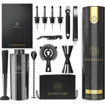 Shaker ZESTAW BARMAŃSKI PROFESJONALNY ŠEJKR NA NÁPOJE 12 KUSŮ DÁREK