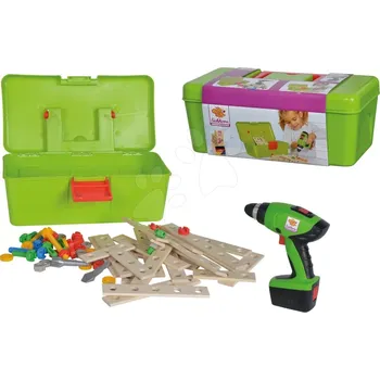 ostatní stavebnice Dřevěná stavebnice s vrtačkou Constructor Tool Box