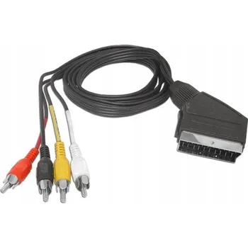 Audio kabel Kabel Lexton LX8027 1.5M SCART (Euro) - 4x RCA (cinch) 1,5 m