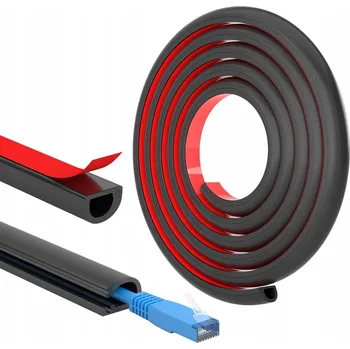 kabelová chránička PODLAHOVÁ/STĚNOVÁ KRYTKA NA KABELY SAMOLEPICÍ KABELOVÝ KANÁL LIŠTA 2M