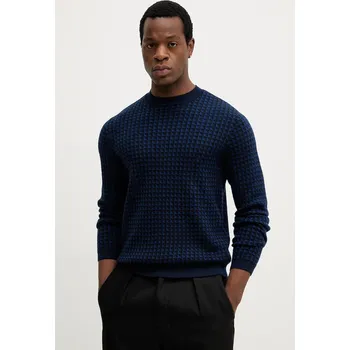 Pánský svetr Vlněný svetr Emporio Armani EM001989.AF14199 námořnická modř 59X, vel. L