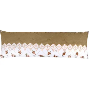 Povlak na dekorativní polštářek Bellatex Náhradní povlak na relaxační polštář 55x180 cm, hnědá růže