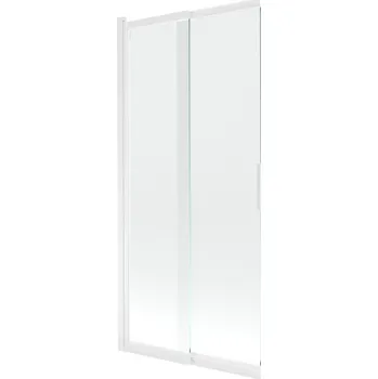 Vanová zástěna Mexen Fox sprchový paraván 2dílný posuvný 85 x 150 cm, transparentní, bílý - 891-085-002-20-00 Vanové zástěny