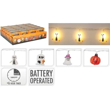 Vánoční dekorace Halloweenský světelný řetěz 10x LED, délka 135 cm