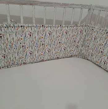 Dětsný nábytek Pro útulný domov Mantinel do postýlky Květy hořčicové mantinel: 30 x 360 cm