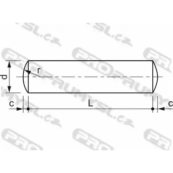 Šroub Kolík válcový DIN 7A m6 10x120