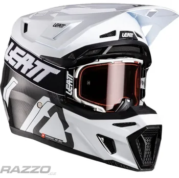 Helma na motorku MX helma Leatt Helmet Kit Moto 9.5 V26 Carbon White 2026 S