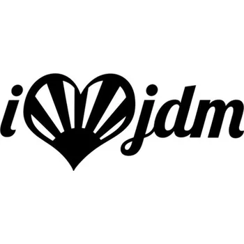 Samolepicí dekorace na vozidlo Samolepka i love jdm na auto a motorku, tuning nálepka (6142)