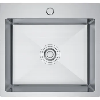 Granitový dřez Erga HD, 1-komorový ocelový dřez 500x450x210 mm, ocelová, ERG-MLS-HD5045