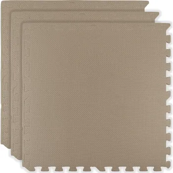 Pěnová podlahová podložka HUMBI 180 × 60, velké voděodolné puzzle, bezpečné pro děti, 3 ks, světle béžová