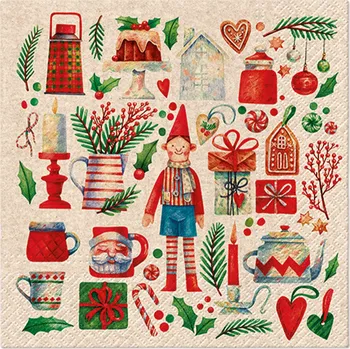 Papírový ubrousek Ubrousky PAW L 33x33cm We Care Christmas Motifs