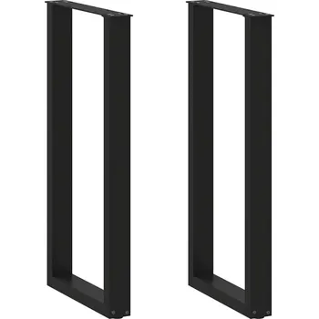 Jídelní stůl vidaXL Nohy barového stolu ve tvaru U, 2 ks, černé, 40 x (100-101) cm, ocel