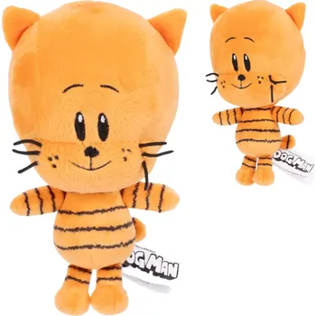plyšák Plyšák LIL PETEY z DOG MAN – oranžový kocour 20 cm